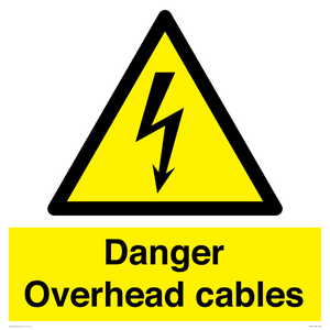 danger overhead cables